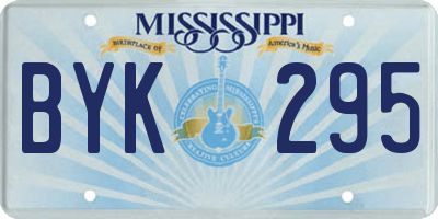 MS license plate BYK295