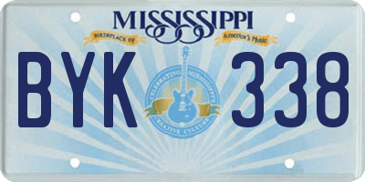 MS license plate BYK338