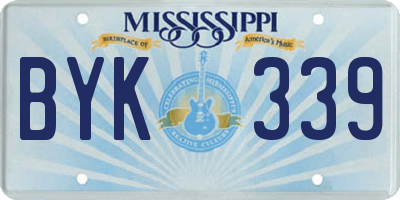 MS license plate BYK339