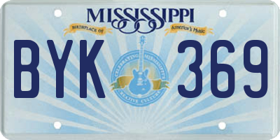 MS license plate BYK369