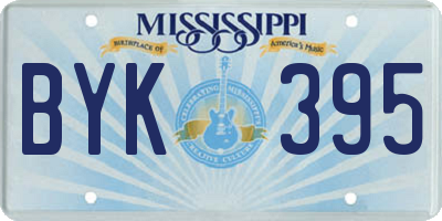 MS license plate BYK395