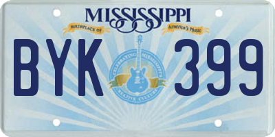 MS license plate BYK399