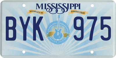MS license plate BYK975