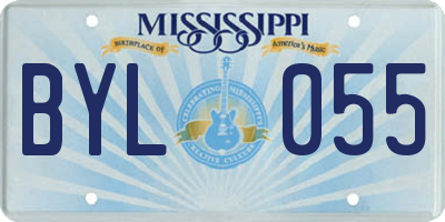 MS license plate BYL055