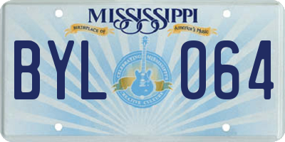 MS license plate BYL064