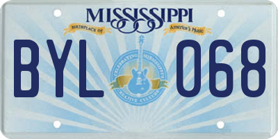 MS license plate BYL068