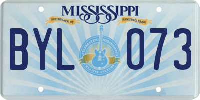 MS license plate BYL073