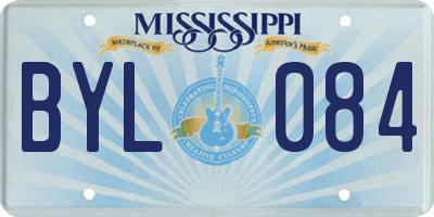 MS license plate BYL084