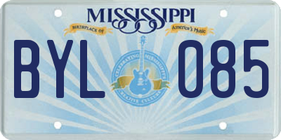 MS license plate BYL085