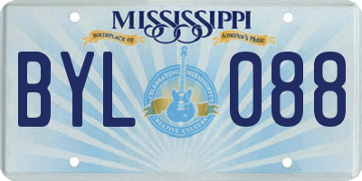 MS license plate BYL088