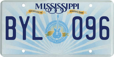MS license plate BYL096