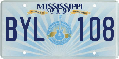 MS license plate BYL108