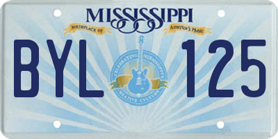 MS license plate BYL125