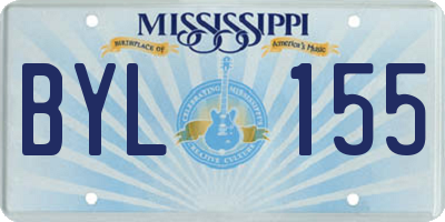 MS license plate BYL155