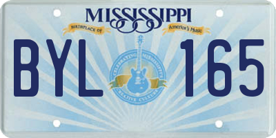 MS license plate BYL165