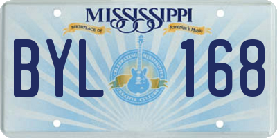 MS license plate BYL168