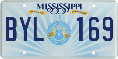 MS license plate BYL169
