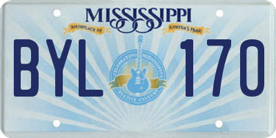 MS license plate BYL170