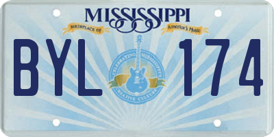 MS license plate BYL174