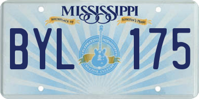 MS license plate BYL175