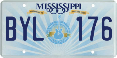 MS license plate BYL176