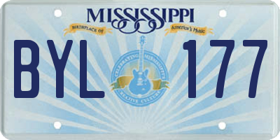 MS license plate BYL177