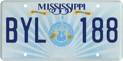 MS license plate BYL188