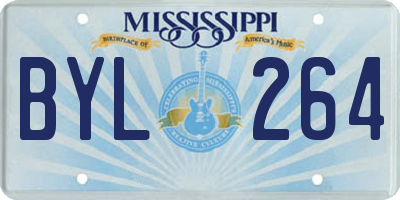 MS license plate BYL264