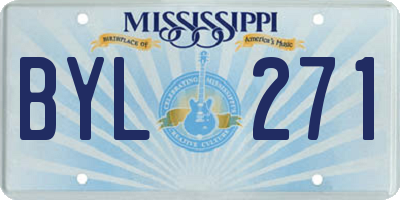 MS license plate BYL271