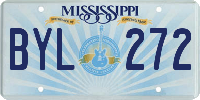 MS license plate BYL272
