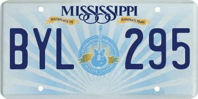 MS license plate BYL295