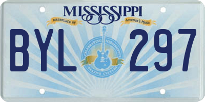 MS license plate BYL297