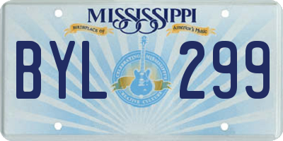 MS license plate BYL299