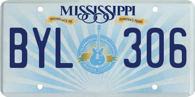 MS license plate BYL306