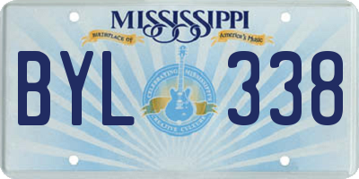 MS license plate BYL338
