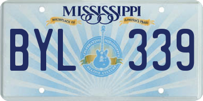 MS license plate BYL339
