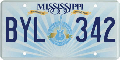 MS license plate BYL342