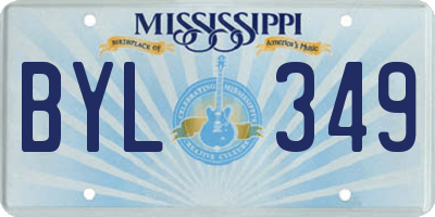 MS license plate BYL349