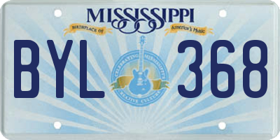 MS license plate BYL368