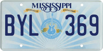 MS license plate BYL369