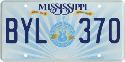 MS license plate BYL370