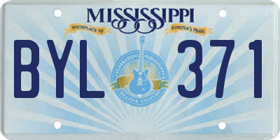 MS license plate BYL371
