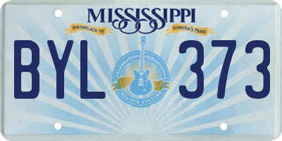 MS license plate BYL373