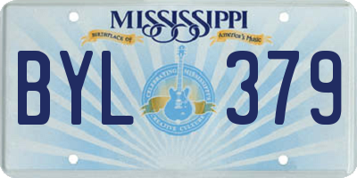 MS license plate BYL379