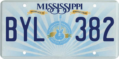 MS license plate BYL382