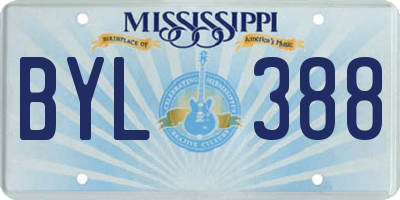 MS license plate BYL388