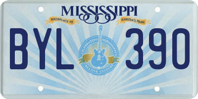 MS license plate BYL390