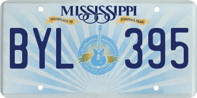 MS license plate BYL395