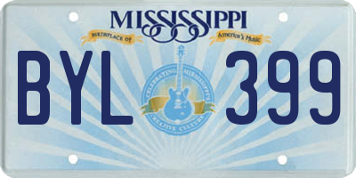 MS license plate BYL399