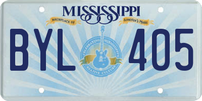 MS license plate BYL405